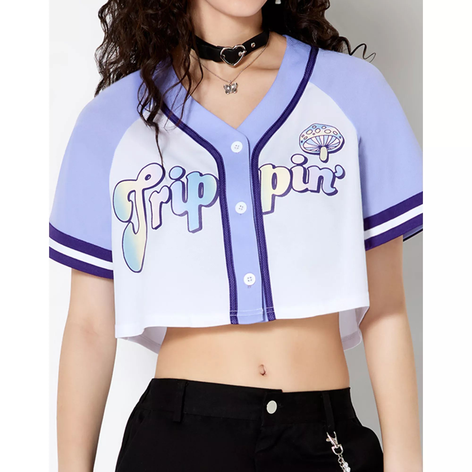 Trippin Cropped Jersey at Spencer's