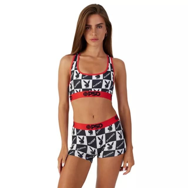 PSD Playboy Checkered Bunny Sports Bra at Spencer's