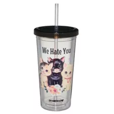 We Hate You Cup with Straw 16 oz. - Untamedego at Spencer's