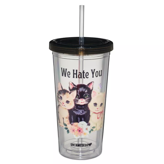 We Hate You Cup with Straw 16 oz. - Untamedego at Spencer's