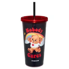 Nobody Cares Cup with Straw 16 oz. - Untamedego at Spencer's