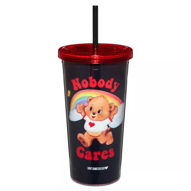 Nobody Cares Cup with Straw 16 oz. - Untamedego at Spencer's