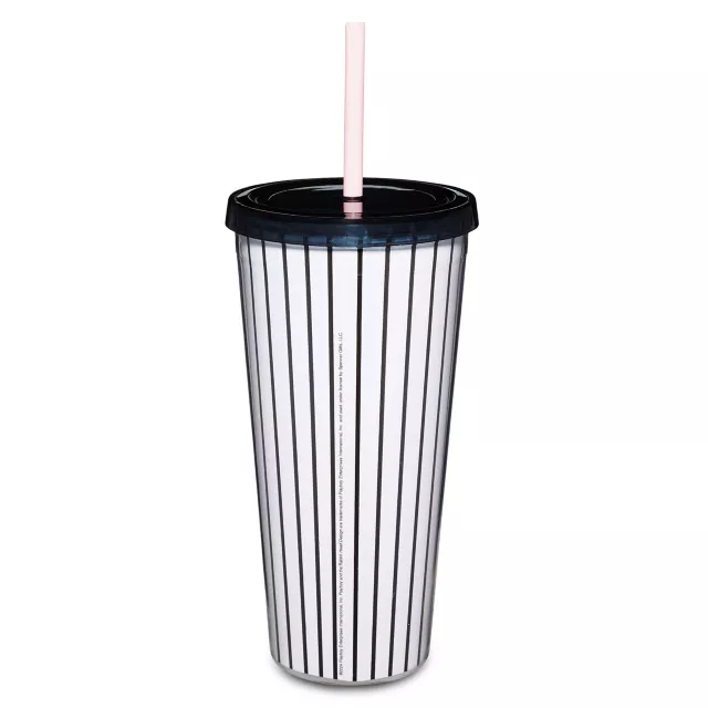 Playboy Bunny Pinstripe Cup with Straw - 20 oz. at Spencer's