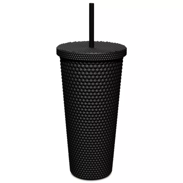Playboy Black Textured Cup with Straw - 20 oz. at Spencer's