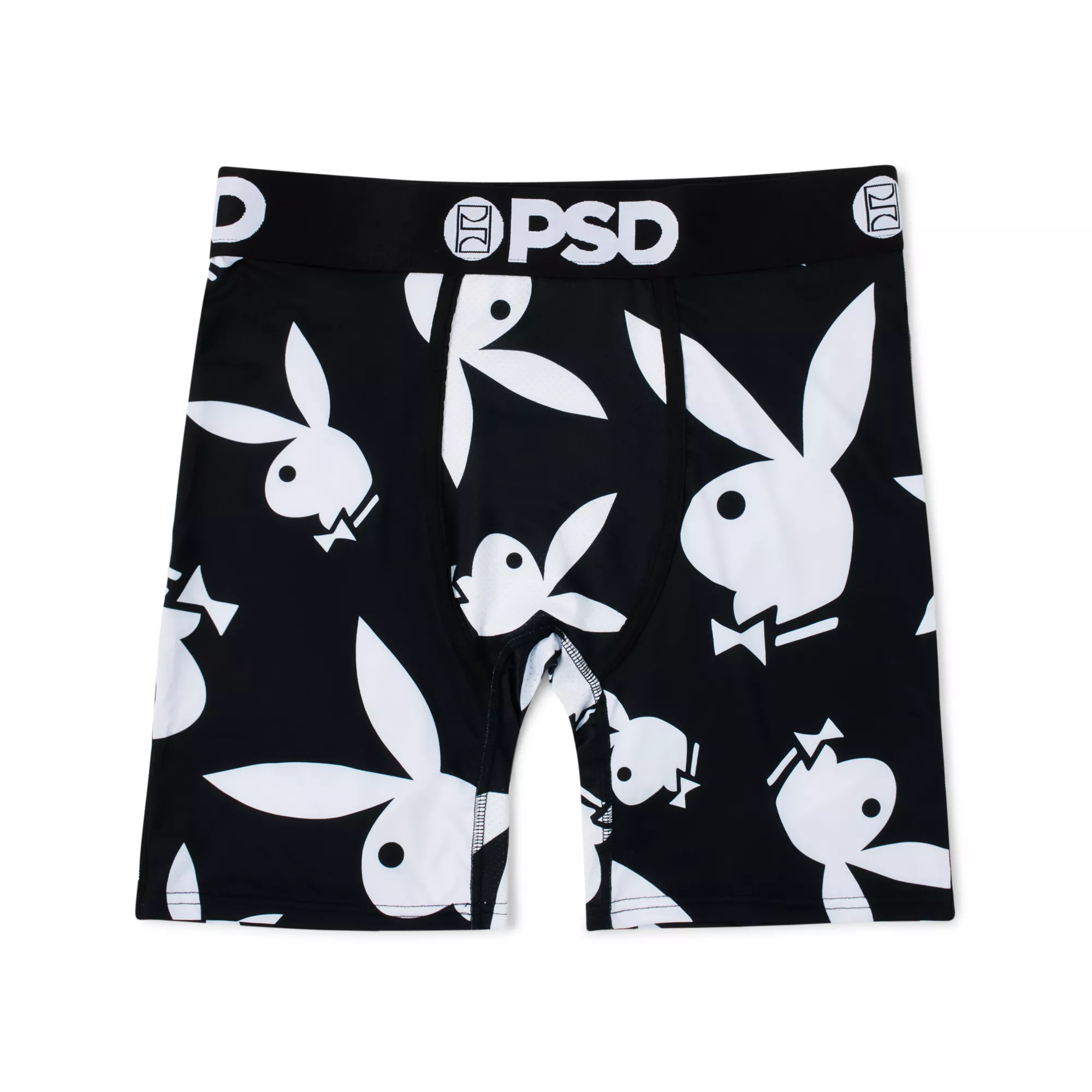 PSD Playboy Bunny White On Black Boxer Briefs at Spencer's