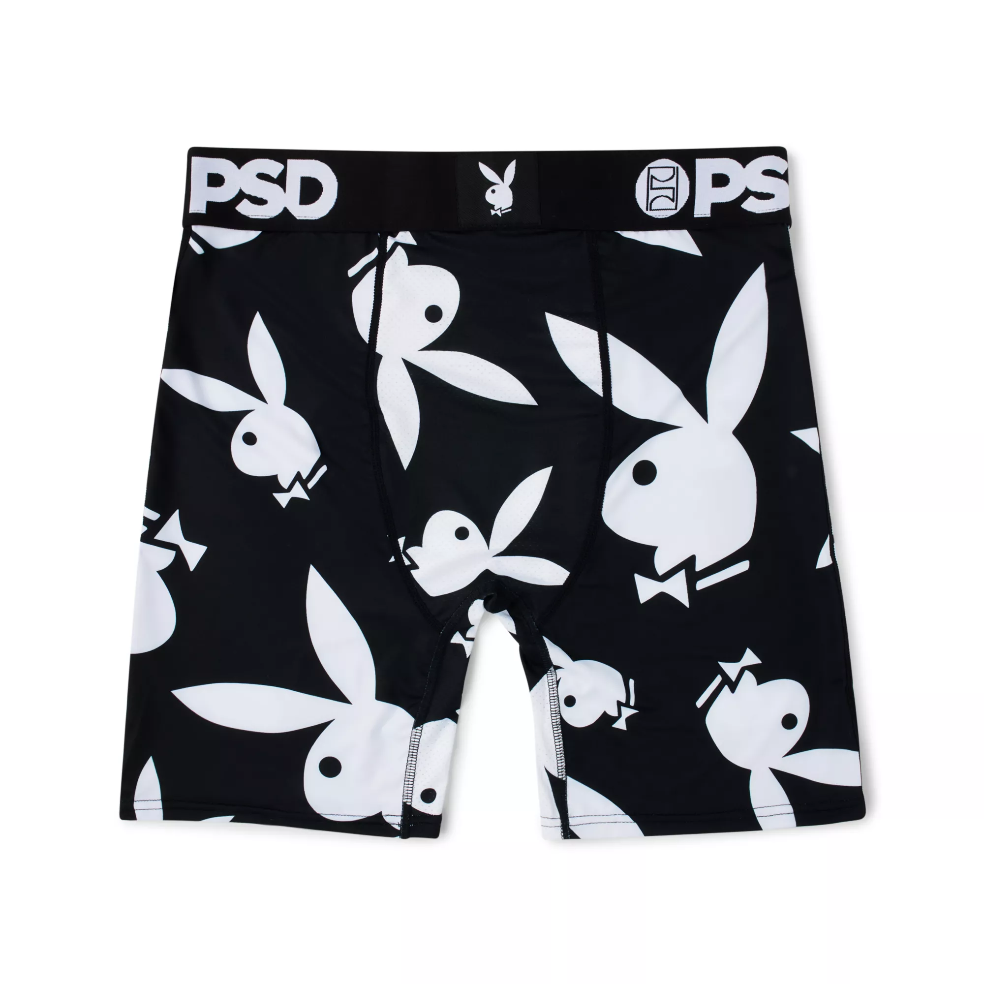 PSD Playboy Bunny White On Black Boxer Briefs at Spencer's