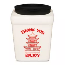 White Take Out Box Molded Stash Jar at Spencer's