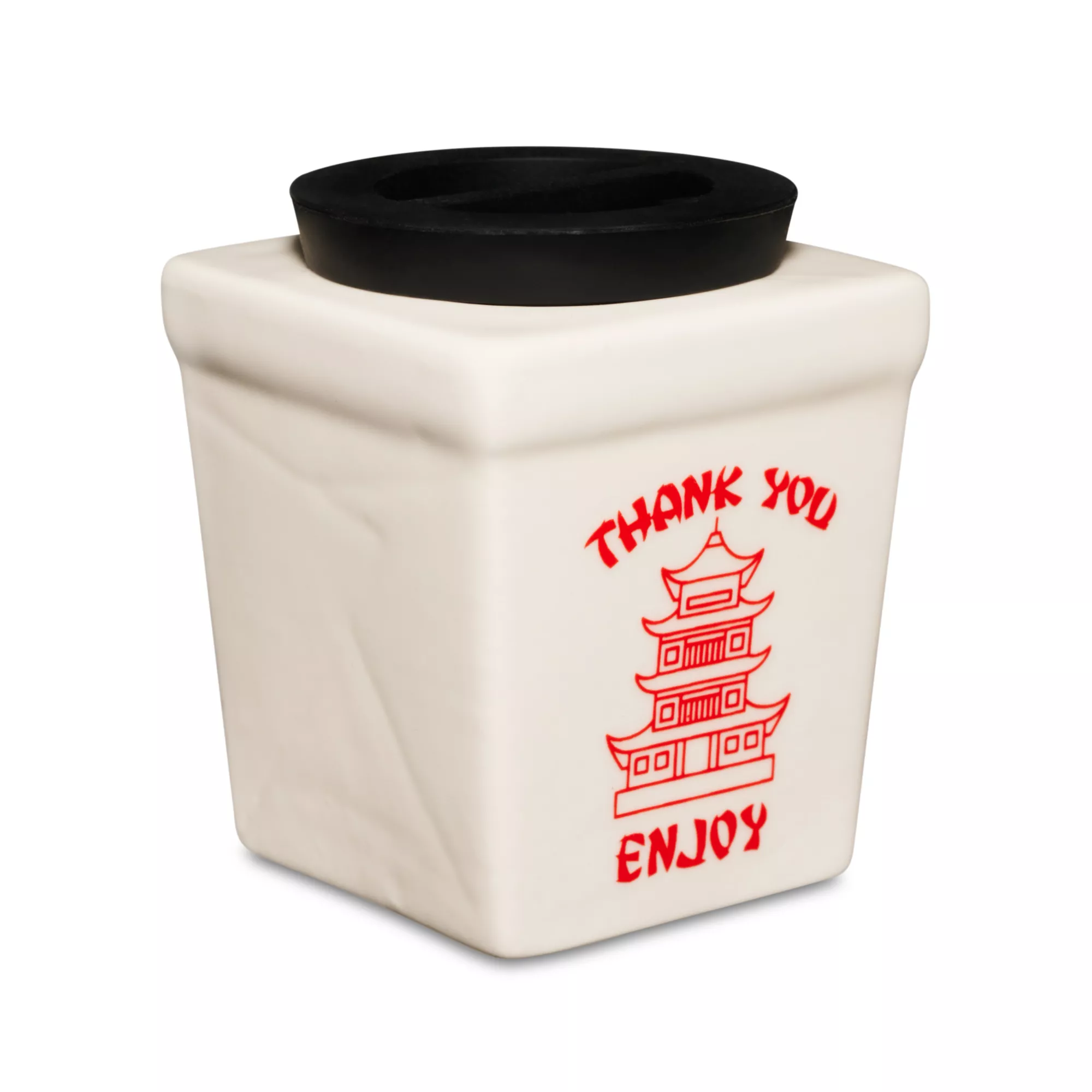 White Takeout Box Molded Stash Jar at Spencer's