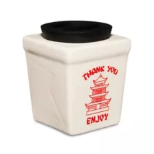 White Take Out Box Molded Stash Jar at Spencer's