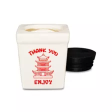 White Take Out Box Molded Stash Jar at Spencer's