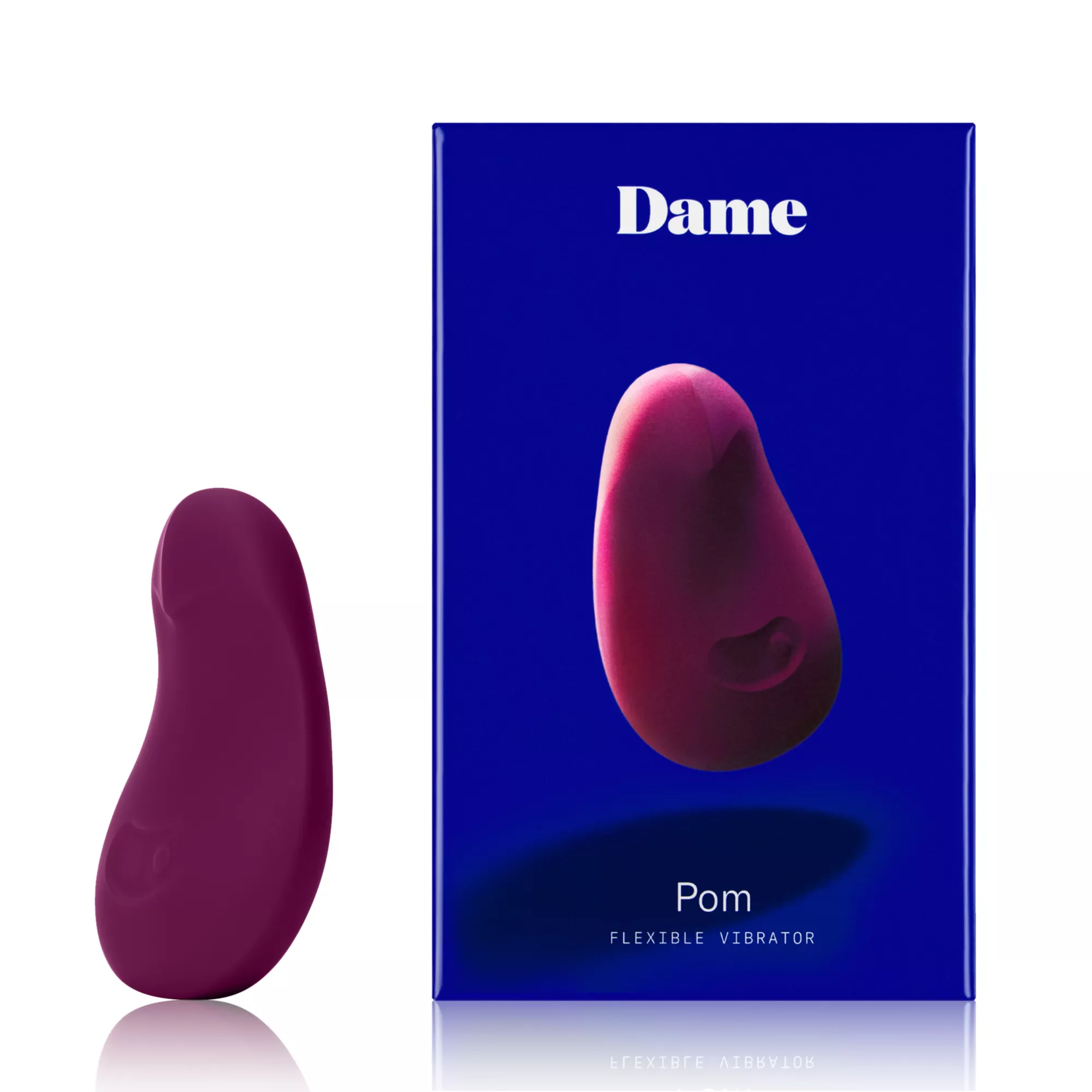 Pom 10-Function Flexible Rechargeable Waterproof Vibrator 3.25 Inch - Dame Products at Spencer's