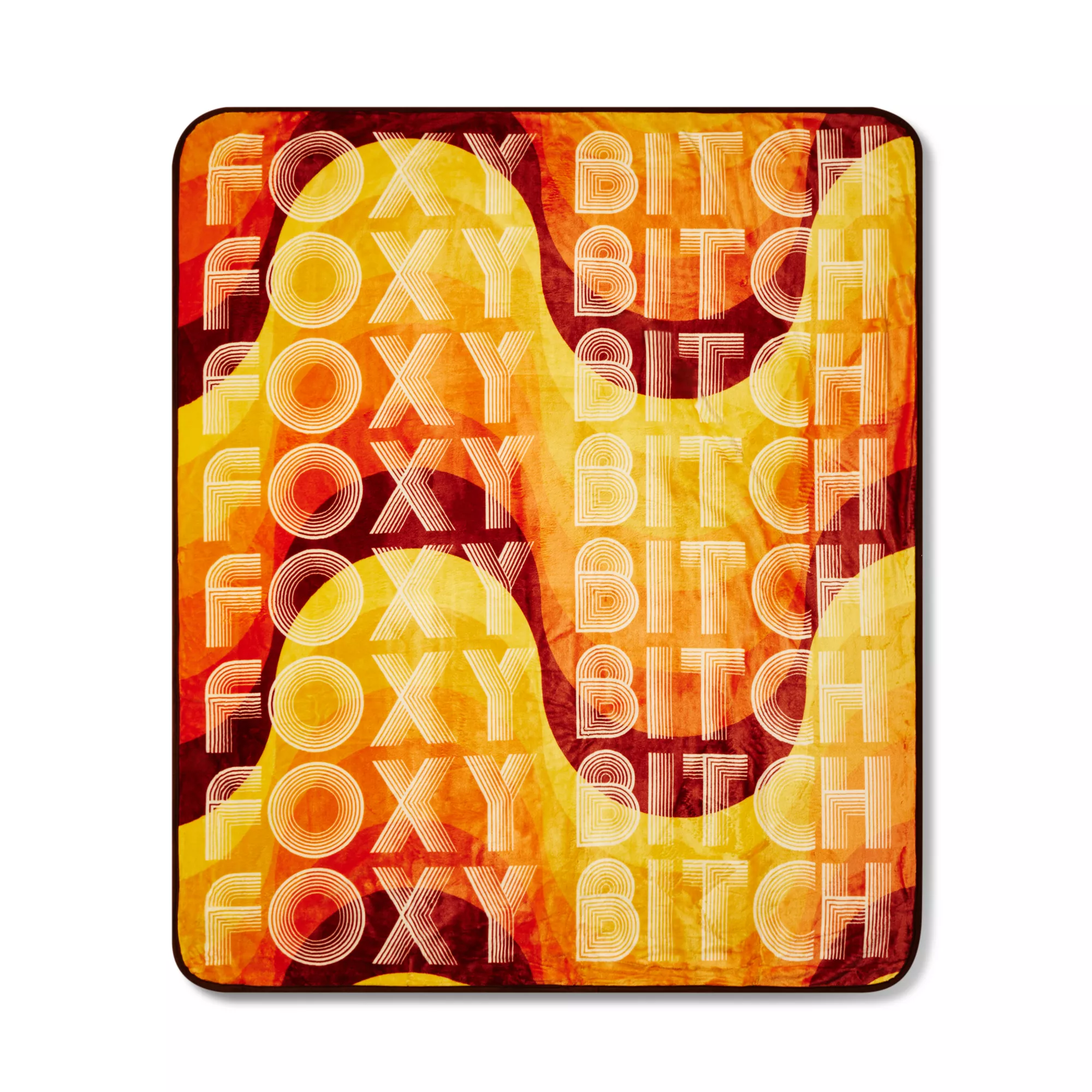 Foxy Bitch Reversible Fleece Blanket at Spencer's