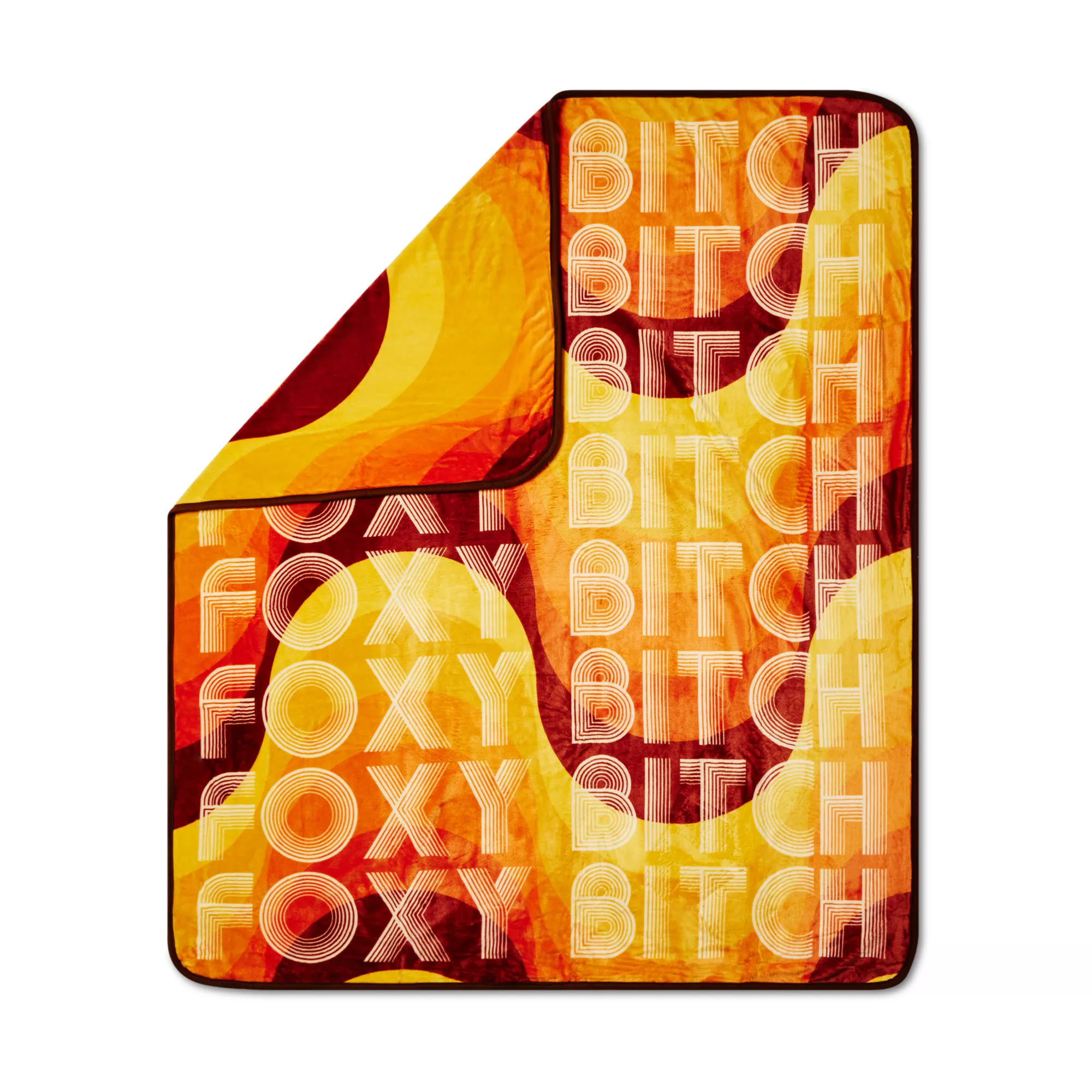 Foxy Bitch Reversible Fleece Blanket at Spencer's