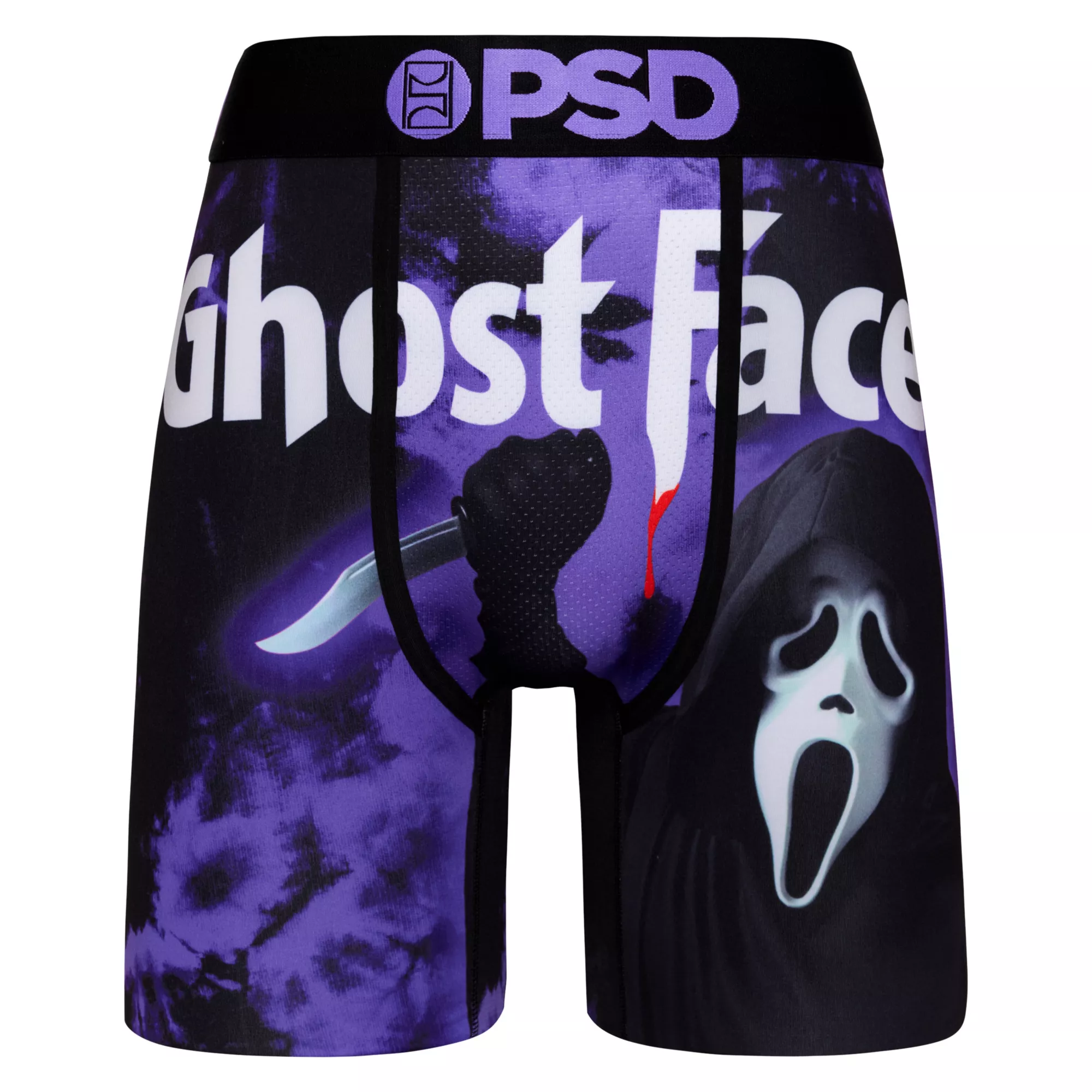 Purple PSD Ghost Face Boxers at Spencer's