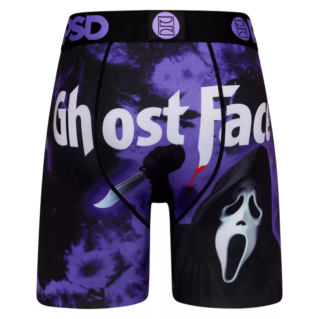 Purple PSD Ghost Face Boxers at Spencer's