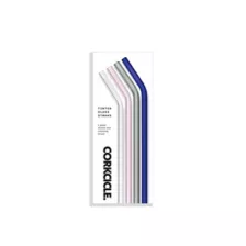 Multi-Color Tinted Glass Straws with Brush - 4 Pack at Spencer's