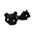 Black Gloomy Bear Plush Slippers at Spencer's