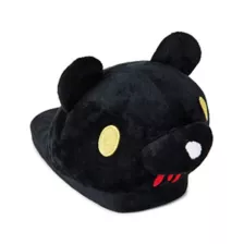 Black Gloomy Bear Plush Slippers at Spencer's