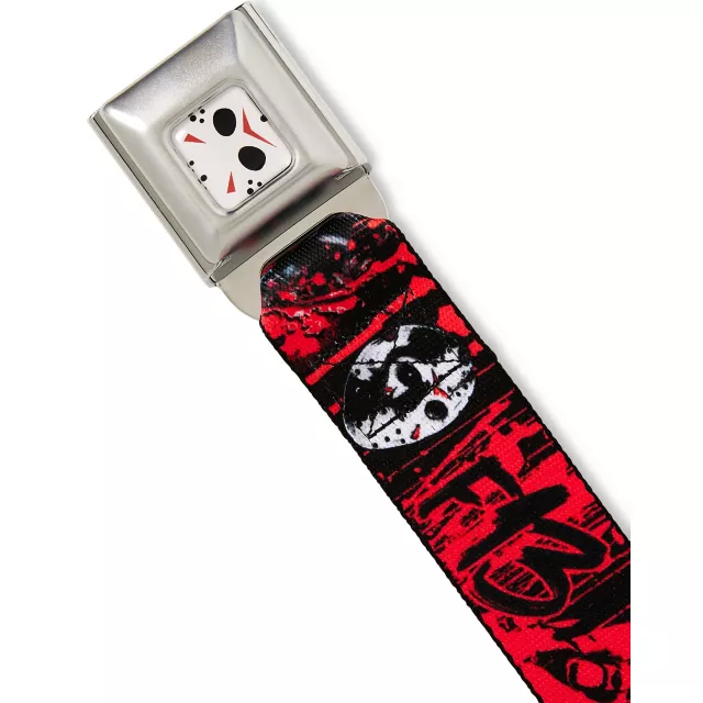 Buckle-Down Jason Voorhees Mask Seatbelt Belt - Friday the 13th at Spencer's