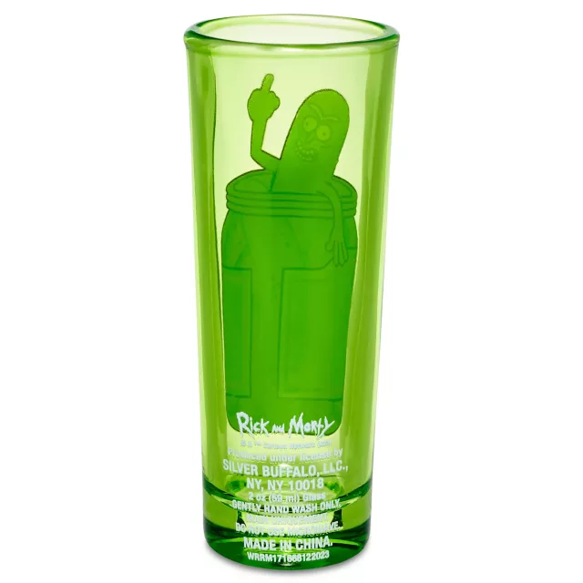Pickle Rick Tall Shot Glass 2 oz. - Rick and Morty at Spencer's