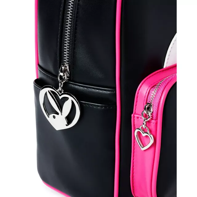 Pink and Black Playboy Rhinestone Mini Backpack