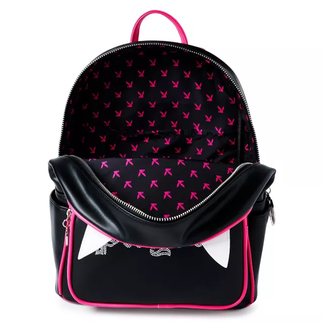 PLAYBOY 3D Bunny Rhinestone Logo Backpack PLAYBOY | Bags | Playboy Euc Pink And Black Rhinestone Logo  main image 2