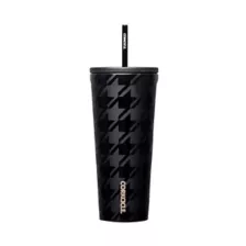 Houndstooth Insulated Cup with Straw - 24 oz. at Spencer's