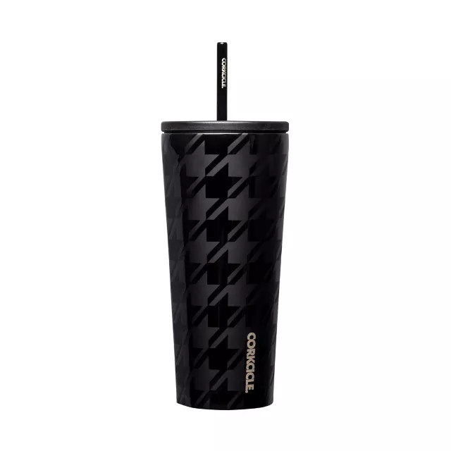 Houndstooth Insulated Cup with Straw - 24 oz. at Spencer's