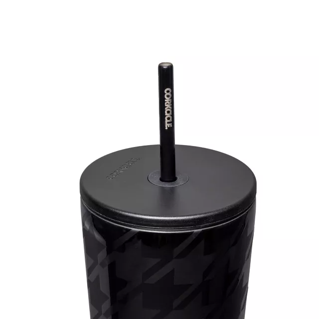 Houndstooth Insulated Cup with Straw - 24 oz. at Spencer's