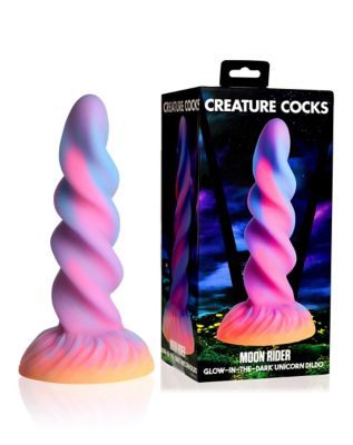 unicorn sex toy Creature Cocks Glow in the Dark Moon Rider Unicorn Dildo