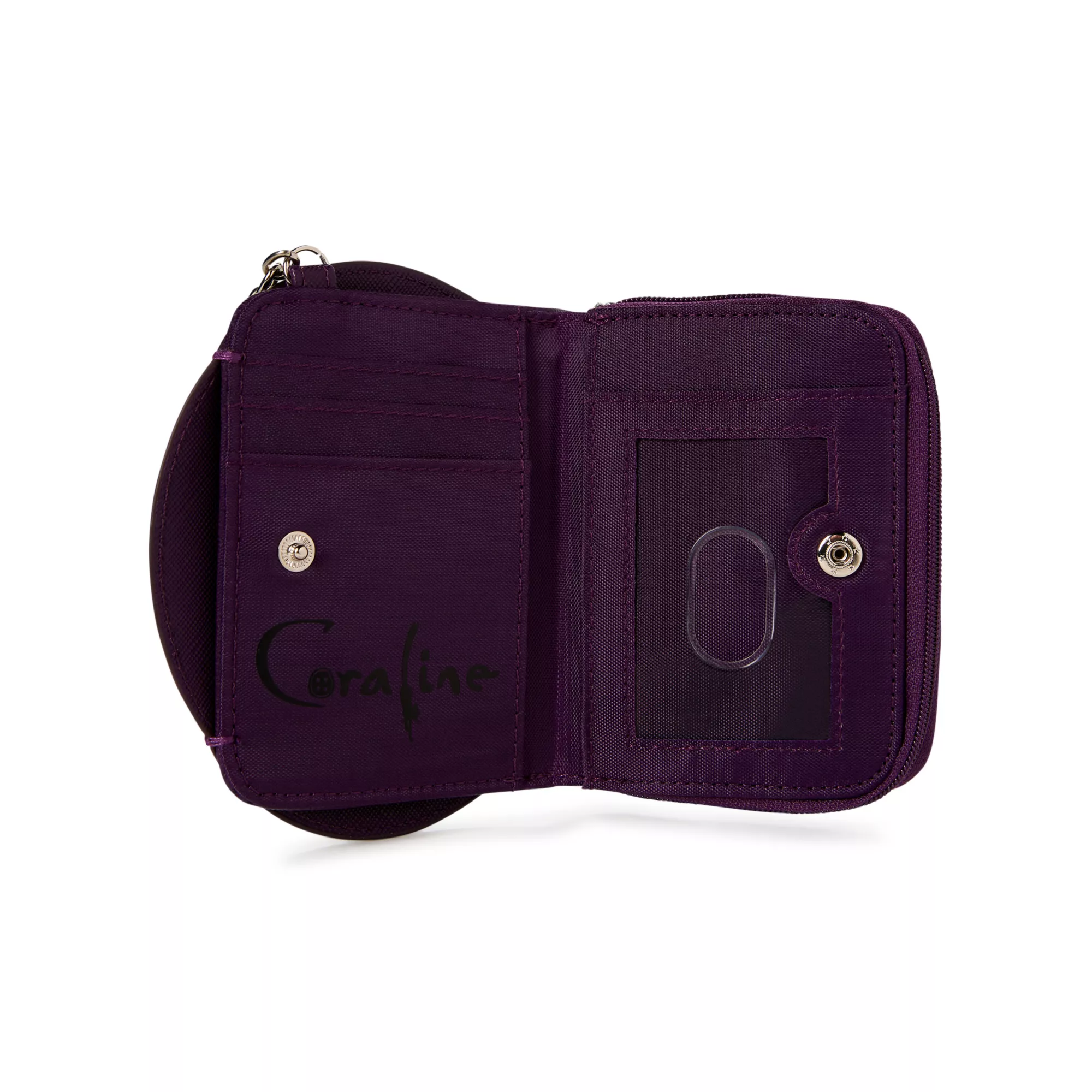 Coraline Face Circle Zip Wallet at Spencer's