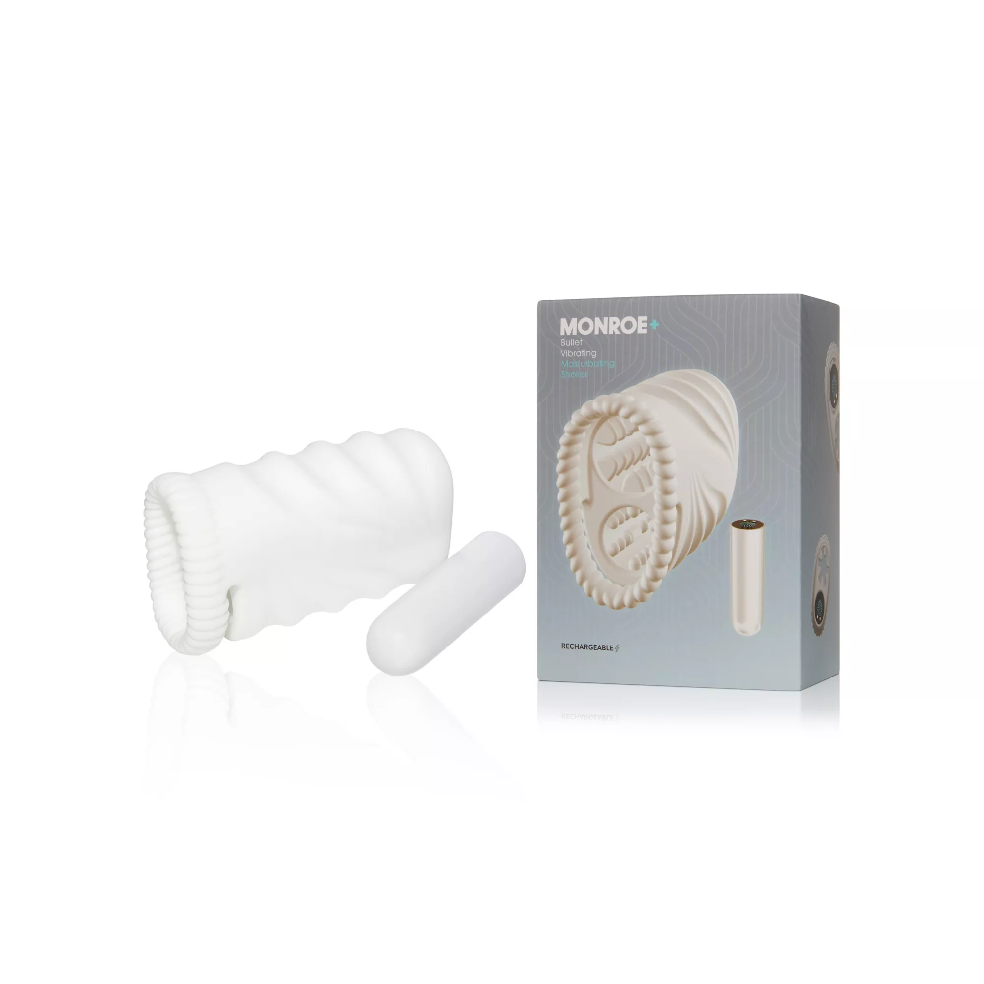 10-Function Rechargeable Vibrating Stroker at Spencer's