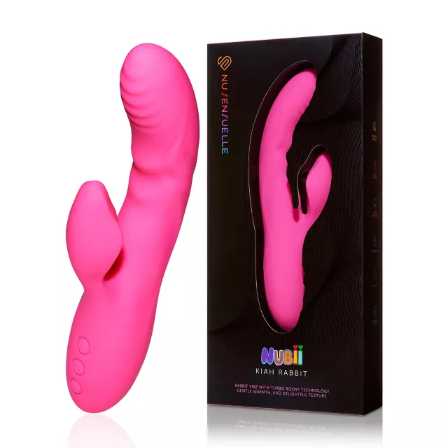 Kiah 20-Function Rechargeable Waterproof Rabbit Vibrator - 8.3 Inch