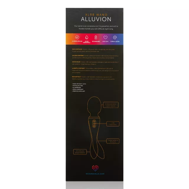 Alluvion 12-Speed Rechargeable Waterproof Wand Massager - 11 Inch at Spencer's