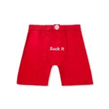 Red Suck It Boxer Briefs at Spencer's