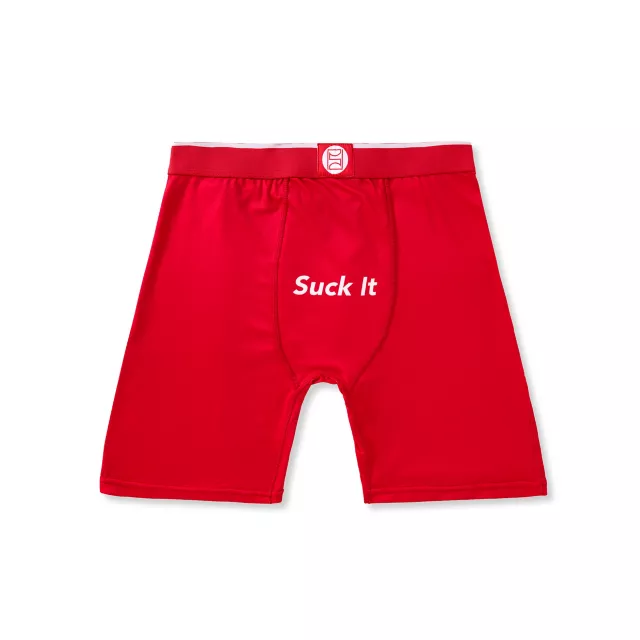 Red Suck It Boxer Briefs at Spencer's