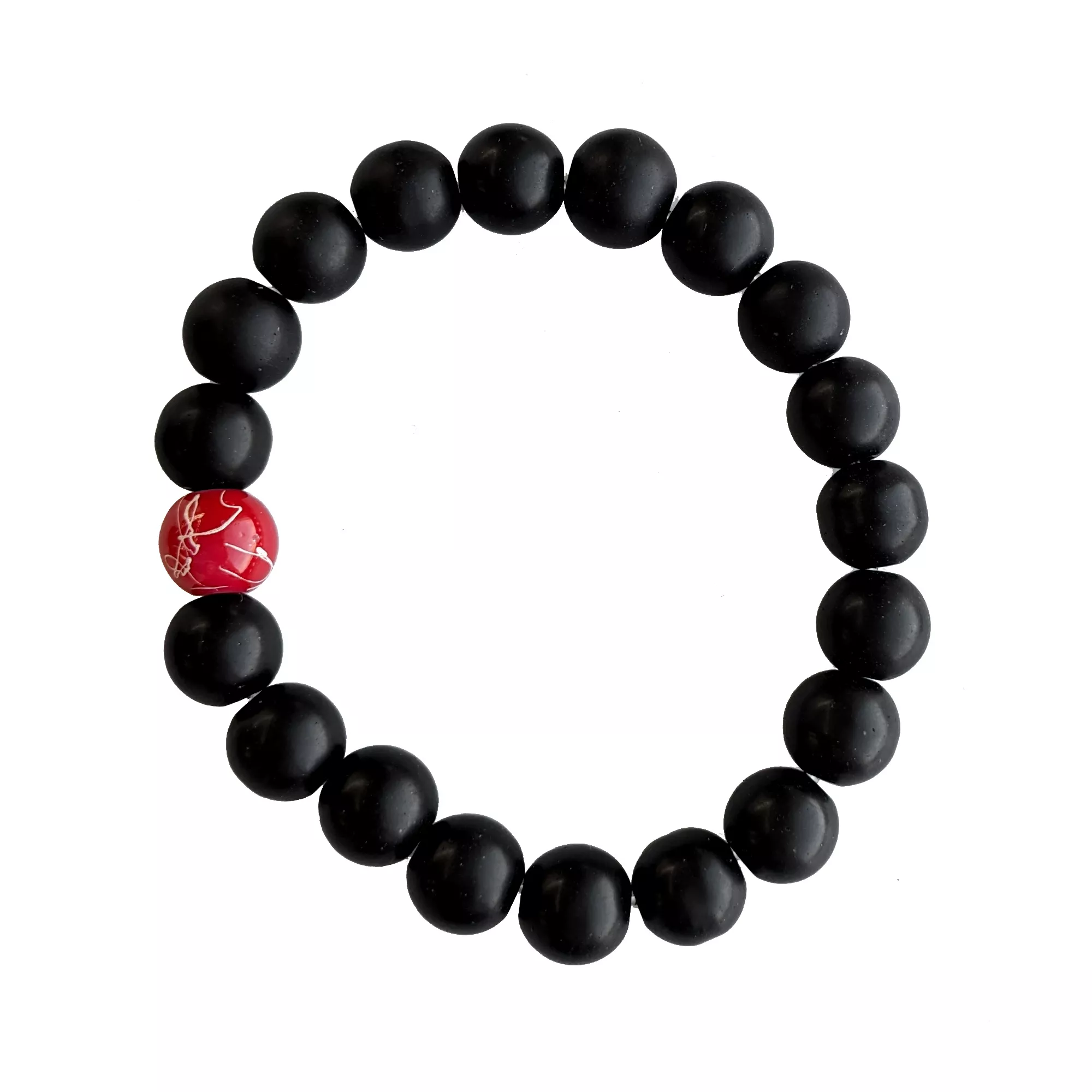 Black and Red Graffiti Long Distance Bracelets - 2 Pack at Spencer's