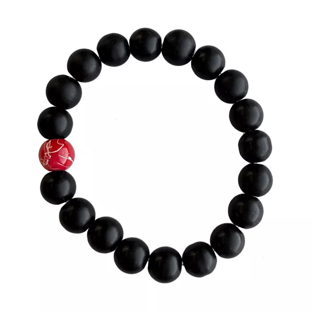 Black and Red Graffiti Long Distance Bracelets - 2 Pack at Spencer's