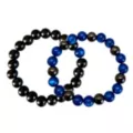 Gray and Blue Beaded Long Distance Bracelets at Spencer's