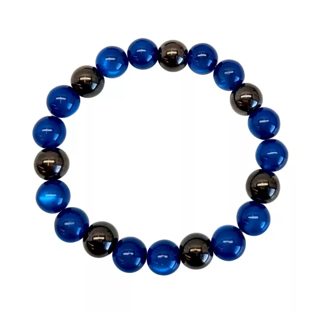 Gray and Blue Beaded Long Distance Bracelets at Spencer's