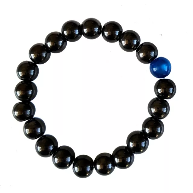 Gray and Blue Beaded Long Distance Bracelets at Spencer's