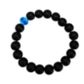 Black and Blue Stripe Beaded Long Distance Bracelets at Spencer's