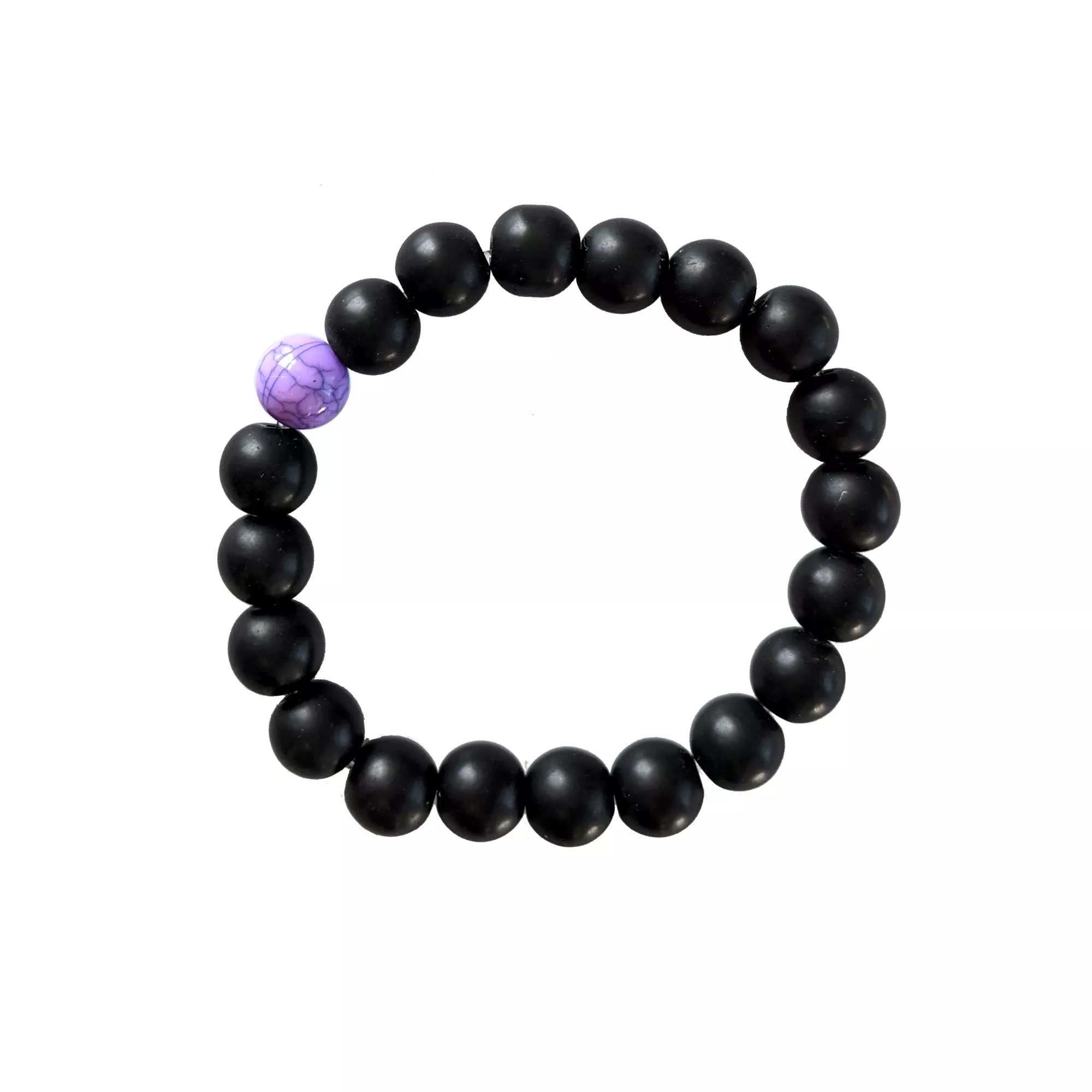 Black and Purple Marble Long Distance Bracelets - 2 Pack at Spencer's