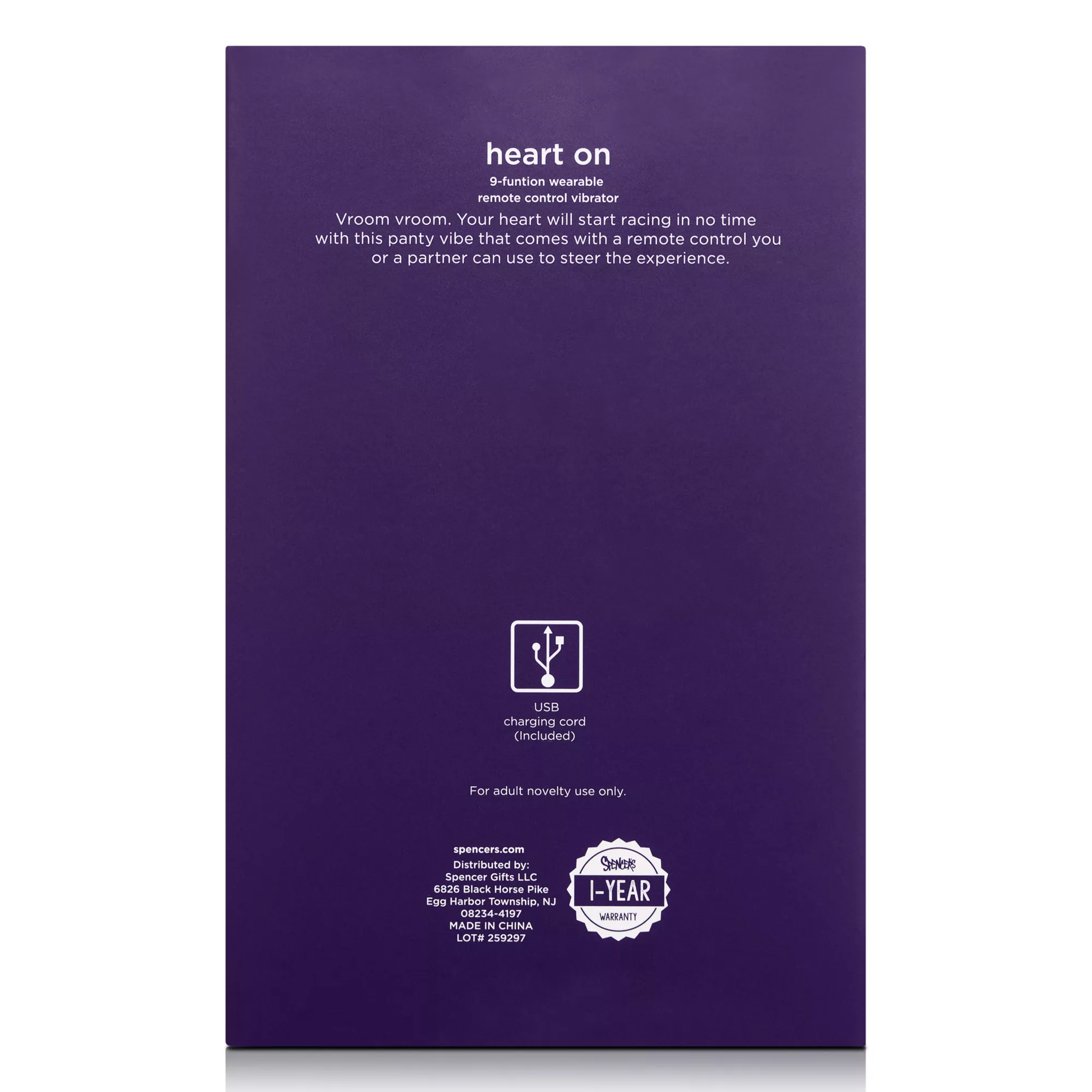 Heart On 9-Function Wearable Remote Control Vibrator - Hott Love at Spencer's