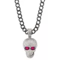 CZ Pave Skull Chain Necklace at Spencer's