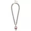 CZ Pave Skull Chain Necklace at Spencer's