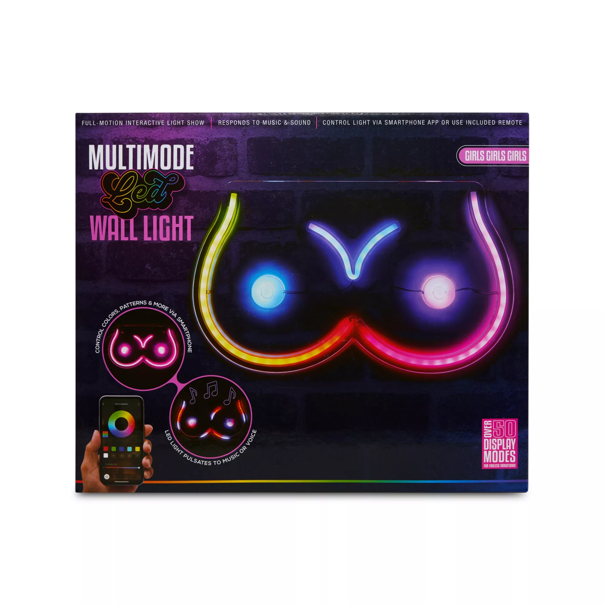 Neon Boobs LED Wall Light at Spencer's