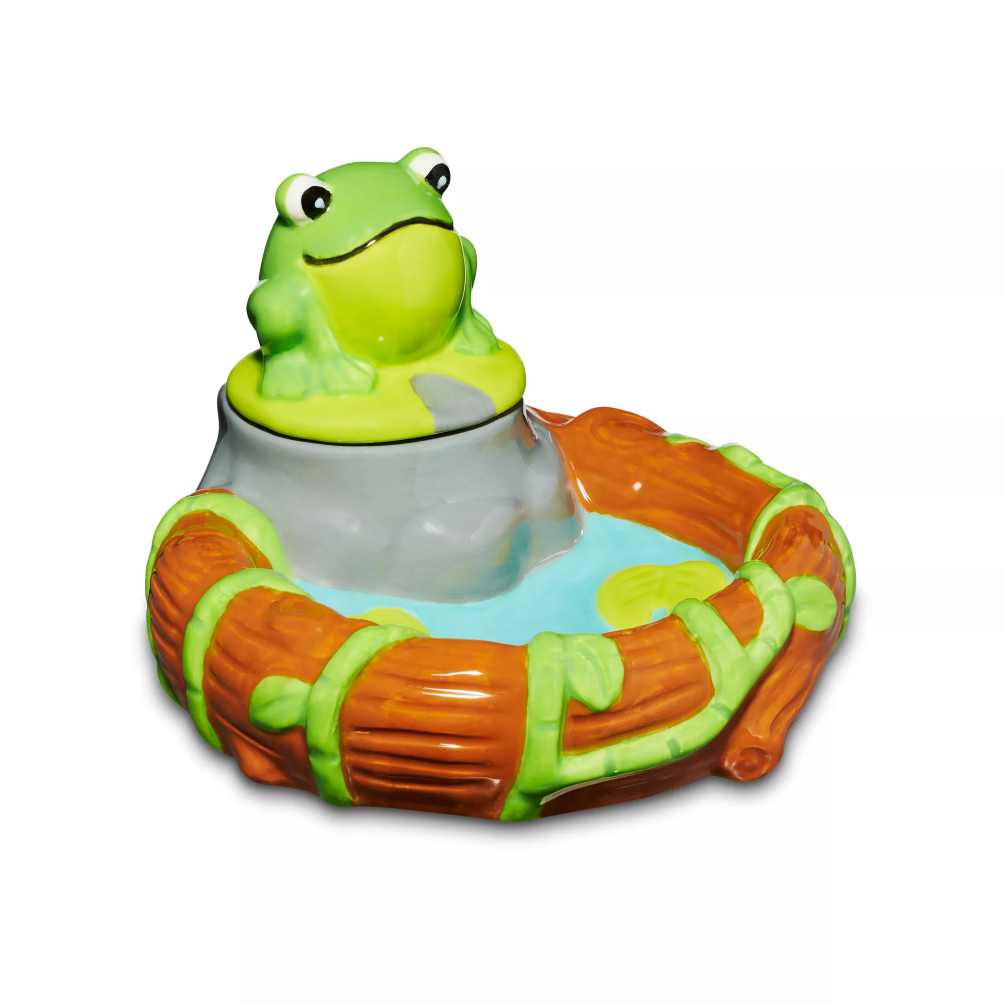 Frog on Lilypad Stash Jar and Ashtray at Spencer's