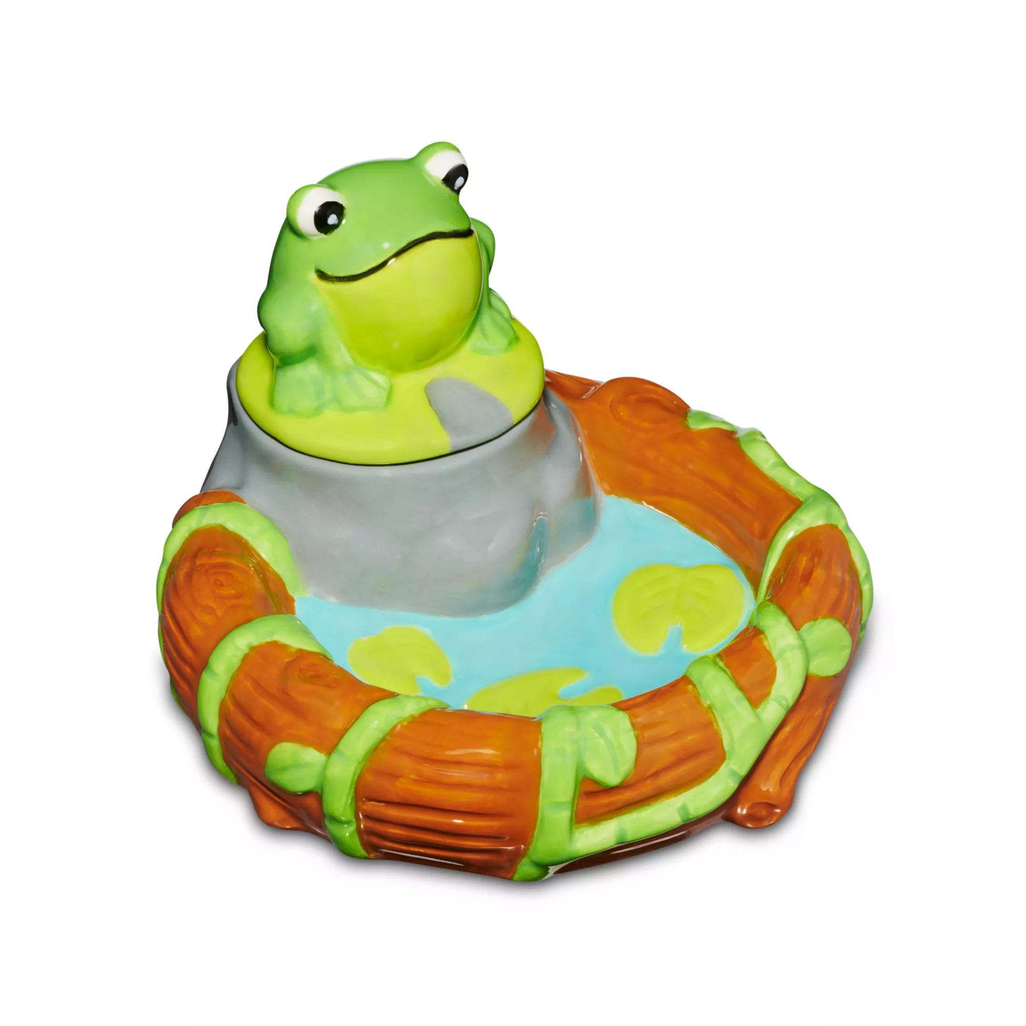 Frog on Lilypad Stash Jar and Ashtray at Spencer's