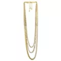 Triple Layered Gold Chain Necklace at Spencer's